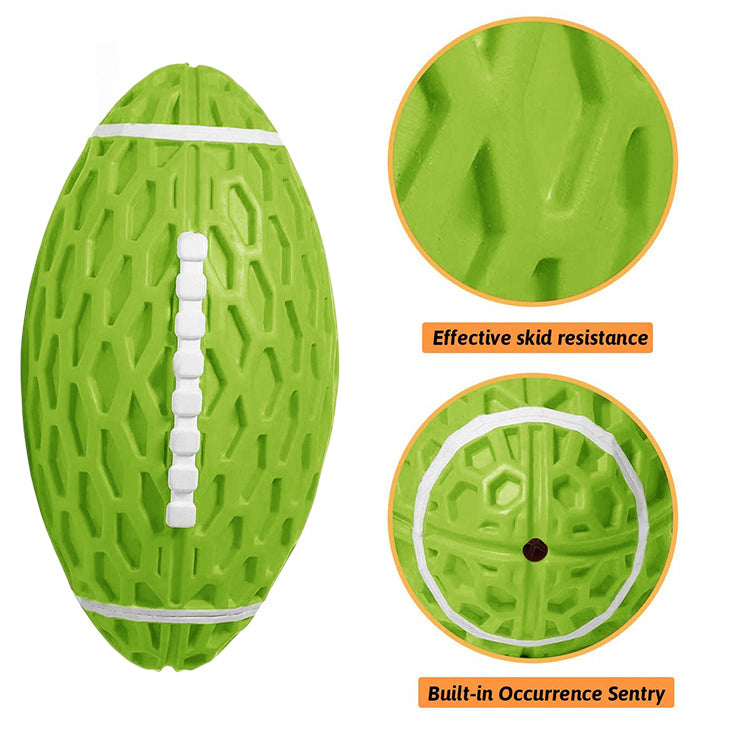 Squeaky Football Dog Toy