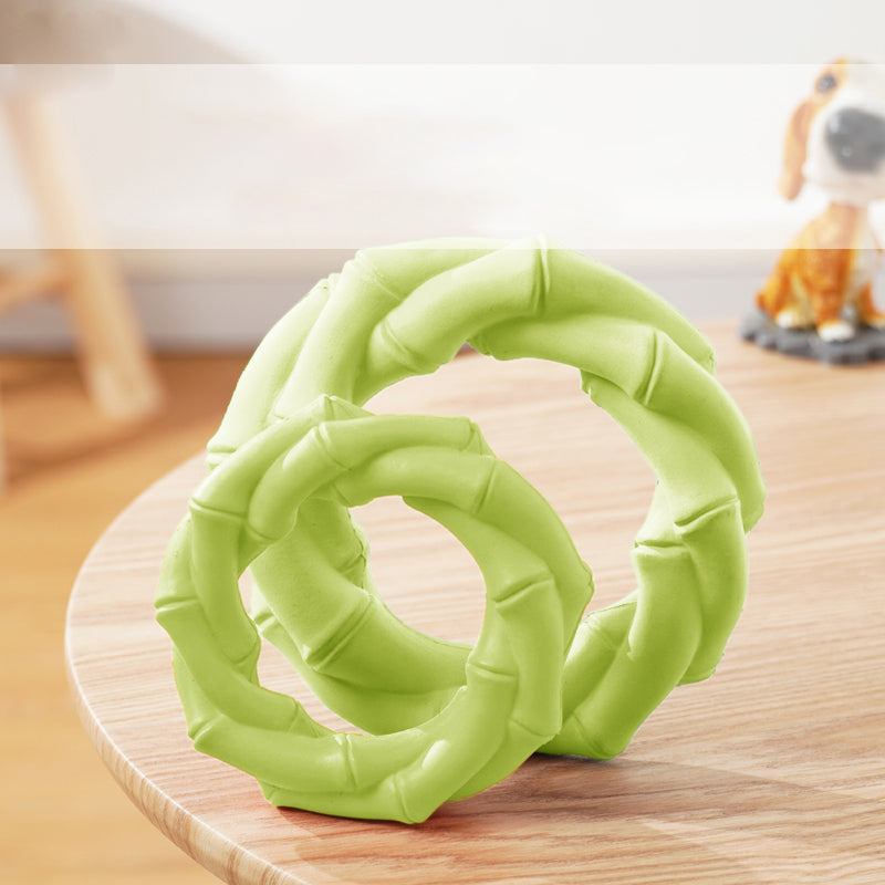 Interactive Retrieval Dog Toy Ring - Natural Rubber