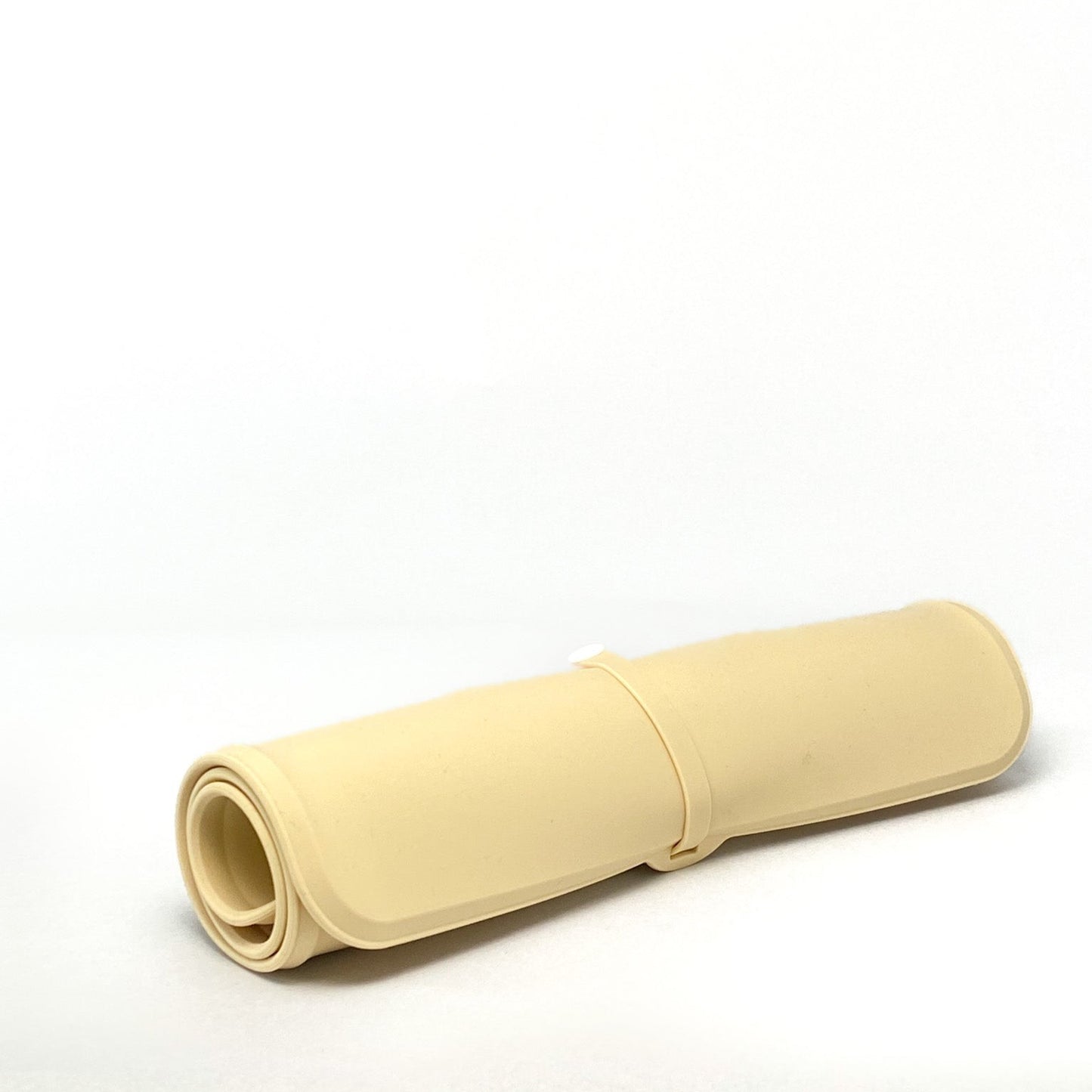 Oprolbare Water- en Voerbak voor Onderweg - Reisvoerbak met Silicone Placemat - Beige - 40 x 24 cm